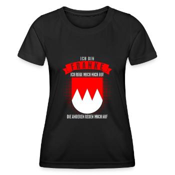 Franken Frankenland Witz Franke - Frauen Funktions-T-Shirt - Schwarz - Vorne - AI Model Female 172 light (172cm)