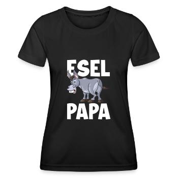 Esel Papa Eselliebhaber Esel Esel - Frauen Funktions-T-Shirt - Schwarz - Vorne - AI Model Female 172 light (172cm)