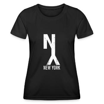 New York - T-shirt sport Femme - noir - Devant - AI Model Female 172 light (172cm)