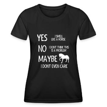 Amoureux des chevaux, cheval, cadeau cheval - T-shirt sport Femme - noir - Devant - AI Model Female 172 light (172cm)