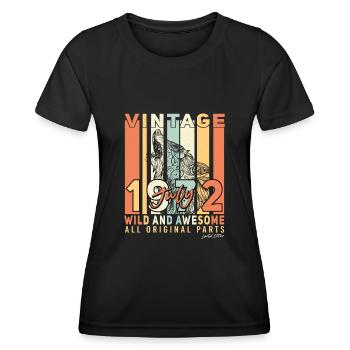 1972 Juli 50 Jahre - Frauen Funktions-T-Shirt - Schwarz - Vorne - AI Model Female 172 light (172cm)