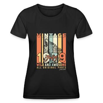 Baujahr 1979 Im Juli - Frauen Funktions-T-Shirt - Schwarz - Vorne - AI Model Female 172 light (172cm)