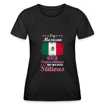 Mexican Gift Funny Saying Mexico - Women's Functional T-Shirt - black - Front - AI Model Female 172 light (172cm)