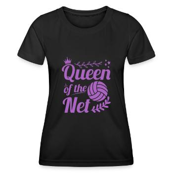 Beach Volley Frauen Volleyball Sport Geschenk - Frauen Funktions-T-Shirt - Schwarz - Vorne - AI Model Female 172 light (172cm)