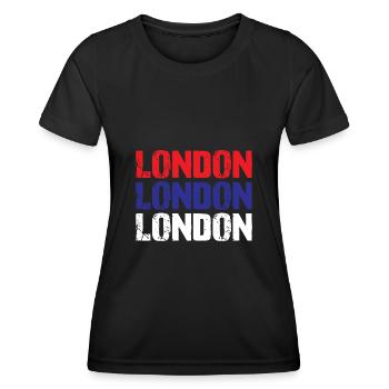 London - Frauen Funktions-T-Shirt - Schwarz - Vorne - AI Model Female 172 light (172cm)