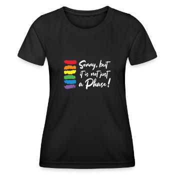 Sorry, but it is Not just A Phase Gay Pride LGBT - Frauen Funktions-T-Shirt - Schwarz - Vorne - AI Model Female 172 light (172cm)