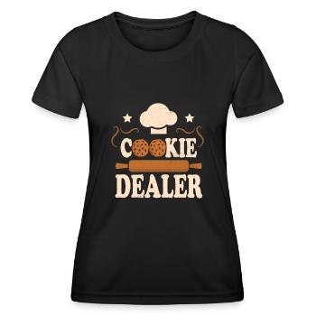 Cupcake Design für Konditor | Cupcake Dealer - Frauen Funktions-T-Shirt - Schwarz - Vorne - AI Model Female 172 light (172cm)