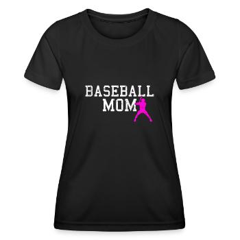 baseball mom - Women's Functional T-Shirt - black - Front - AI Model Female 172 light (172cm)