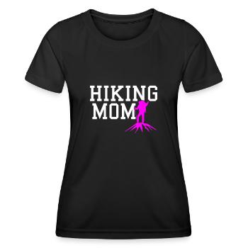 maman randonneuse - T-shirt sport Femme - noir - Devant - AI Model Female 172 light (172cm)