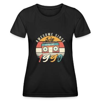 Legendärer Juli 1990 - Frauen Funktions-T-Shirt - Schwarz - Vorne - AI Model Female 172 light (172cm)