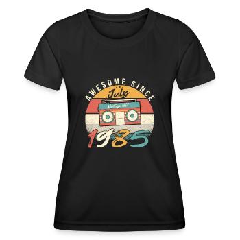 Baujahr 1985 Im Juli - Frauen Funktions-T-Shirt - Schwarz - Vorne - AI Model Female 172 light (172cm)