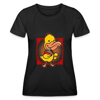 Duck Eating Ramen - Women's Functional T-Shirt - black - Front - AI Model Female 172 light (172cm)