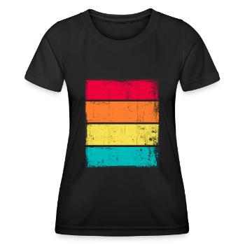 Sunset Grunge Background - Women's Functional T-Shirt - black - Front - AI Model Female 172 light (172cm)
