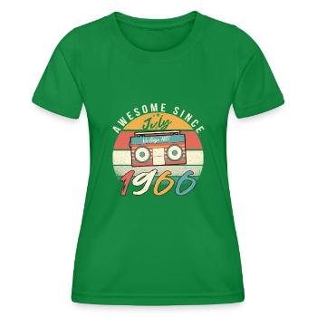 Vintage Hits 1966 Juillet - T-shirt sport Femme - vert - Devant - AI Model Female 172 dark (172cm)