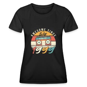 Month of birth July 1999 - Women's Functional T-Shirt - black - Front - AI Model Female 172 light (172cm)