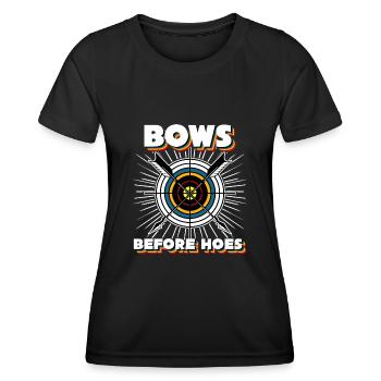 Archer Longbow Archer 3D Tir à l’arc - T-shirt sport Femme - noir - Devant - AI Model Female 172 light (172cm)