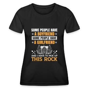 Géologue Géologue Fossiles - T-shirt sport Femme - noir - Devant - AI Model Female 172 light (172cm)