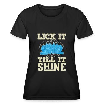 Geology Geologist Fossils - Till it shine - Women's Functional T-Shirt - black - Front - AI Model Female 172 light (172cm)