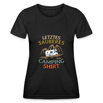 Lustiges Wohnmobil Camping - Frauen Funktions-T-Shirt - Schwarz - Vorne - AI Model Female 172 light (172cm)