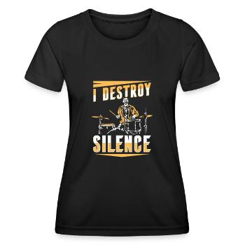 Spielmannszug Fanfarenzug Trommeln Trommler - Frauen Funktions-T-Shirt - Schwarz - Vorne - AI Model Female 172 light (172cm)