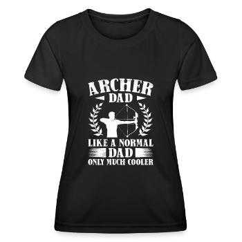 Cool Archer Papa Archery - Women's Functional T-Shirt - black - Front - AI Model Female 172 light (172cm)