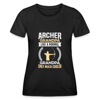 Archer Grandpa - Women's Functional T-Shirt - black - Front - AI Model Female 172 light (172cm)