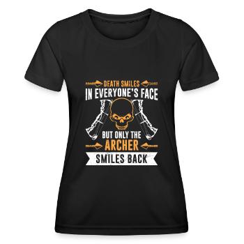 Compound Bow Archer Archery - Women's Functional T-Shirt - black - Front - AI Model Female 172 light (172cm)
