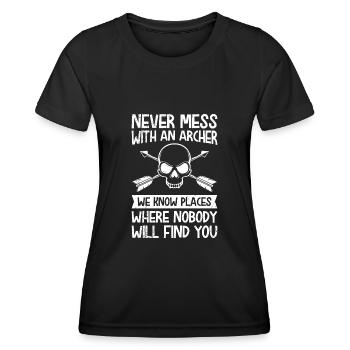 Don't mess with archers - Women's Functional T-Shirt - black - Front - AI Model Female 172 light (172cm)