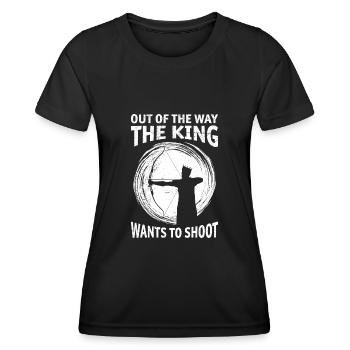 As dem Weg der König will Bogenschießen Bogen - Frauen Funktions-T-Shirt - Schwarz - Vorne - AI Model Female 172 light (172cm)
