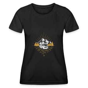 Motorhome Womo - Women's Functional T-Shirt - black - Front - AI Model Female 172 light (172cm)