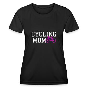 cycling mom - Frauen Funktions-T-Shirt - Schwarz - Vorne - AI Model Female 172 light (172cm)