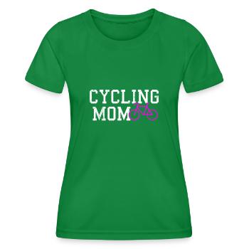 cycling mom - Frauen Funktions-T-Shirt - Kelly Green - Vorne - AI Model Female 172 dark (172cm)