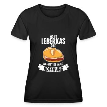 Leberkäse Fleischkas Leberkas - Frauen Funktions-T-Shirt - Schwarz - Vorne - AI Model Female 172 light (172cm)