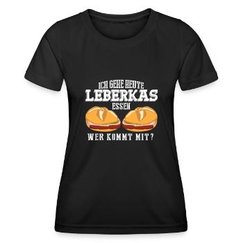 Leberkäse Fleischkas essen Leberkas - Frauen Funktions-T-Shirt - Schwarz - Vorne - AI Model Female 172 light (172cm)