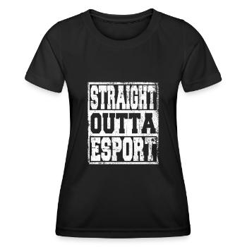 Esport Spruch lustig - Frauen Funktions-T-Shirt - Schwarz - Vorne - AI Model Female 172 light (172cm)