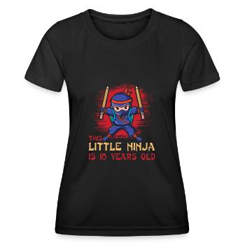 Birth Born Age 10 Years Old Japan Japanese Ninja - Women's Functional T-Shirt - black - Front - AI Model Female 172 light (172cm)