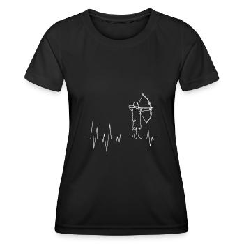 Archer Heartbeat Archery - Women's Functional T-Shirt - black - Front - AI Model Female 172 light (172cm)