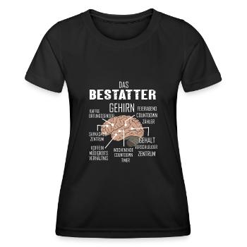 BESTATTER Spruch Beruf Sarkasmus Lustig Humor - Frauen Funktions-T-Shirt - Schwarz - Vorne - AI Model Female 172 light (172cm)