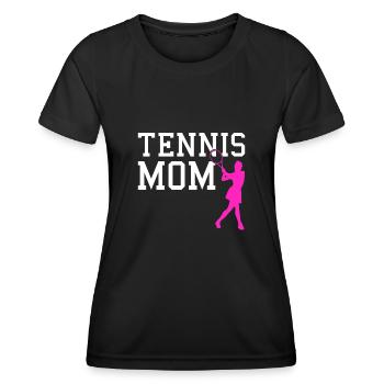 tennis mom - Women's Functional T-Shirt - black - Front - AI Model Female 172 light (172cm)
