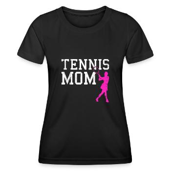 tennis mom - Women's Functional T-Shirt - black - Front - AI Model Female 172 light (172cm)