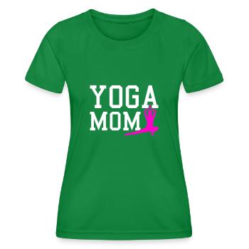 yoga mom - Frauen Funktions-T-Shirt - Kelly Green - Vorne - AI Model Female 172 dark (172cm)