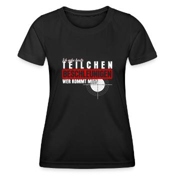Sportschütze Schützenkönig Schießsport - Frauen Funktions-T-Shirt - Schwarz - Vorne - AI Model Female 172 light (172cm)