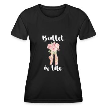 Cadeau de danseuse de ballet ballerine danseuse de ballet - T-shirt sport Femme - noir - Devant - AI Model Female 172 light (172cm)