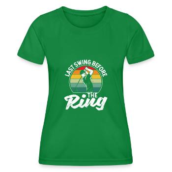 Fan Golfer Golfspieler Letzter Schlag vor dem Ring - Frauen Funktions-T-Shirt - Kelly Green - Vorne - AI Model Female 172 dark (172cm)
