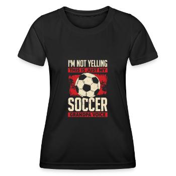 Football Footballer Football Player Grandpa Gift - Women's Functional T-Shirt - black - Front - AI Model Female 172 light (172cm)