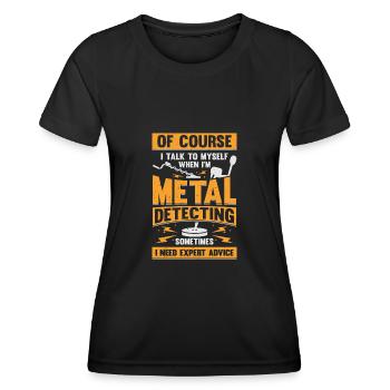 Probe Metal Detector Prober Gift - Women's Functional T-Shirt - black - Front - AI Model Female 172 light (172cm)