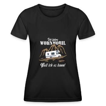 Wohnmobil Campervan - Frauen Funktions-T-Shirt - Schwarz - Vorne - AI Model Female 172 light (172cm)