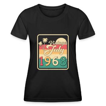 Juli 1968 Retro - Frauen Funktions-T-Shirt - Schwarz - Vorne - AI Model Female 172 light (172cm)
