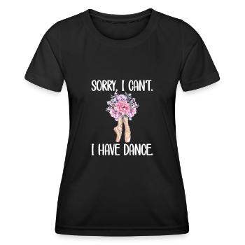 Cadeau de danseuse de ballet ballerine danseuse de ballet - T-shirt sport Femme - noir - Devant - AI Model Female 172 light (172cm)