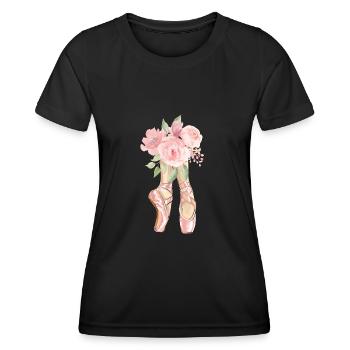 Cadeau de danseuse de ballet ballerine danseuse de ballet - T-shirt sport Femme - noir - Devant - AI Model Female 172 light (172cm)